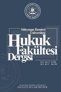 Süleyman Demirel Üniversitesi Hukuk Fakültesi Dergisi